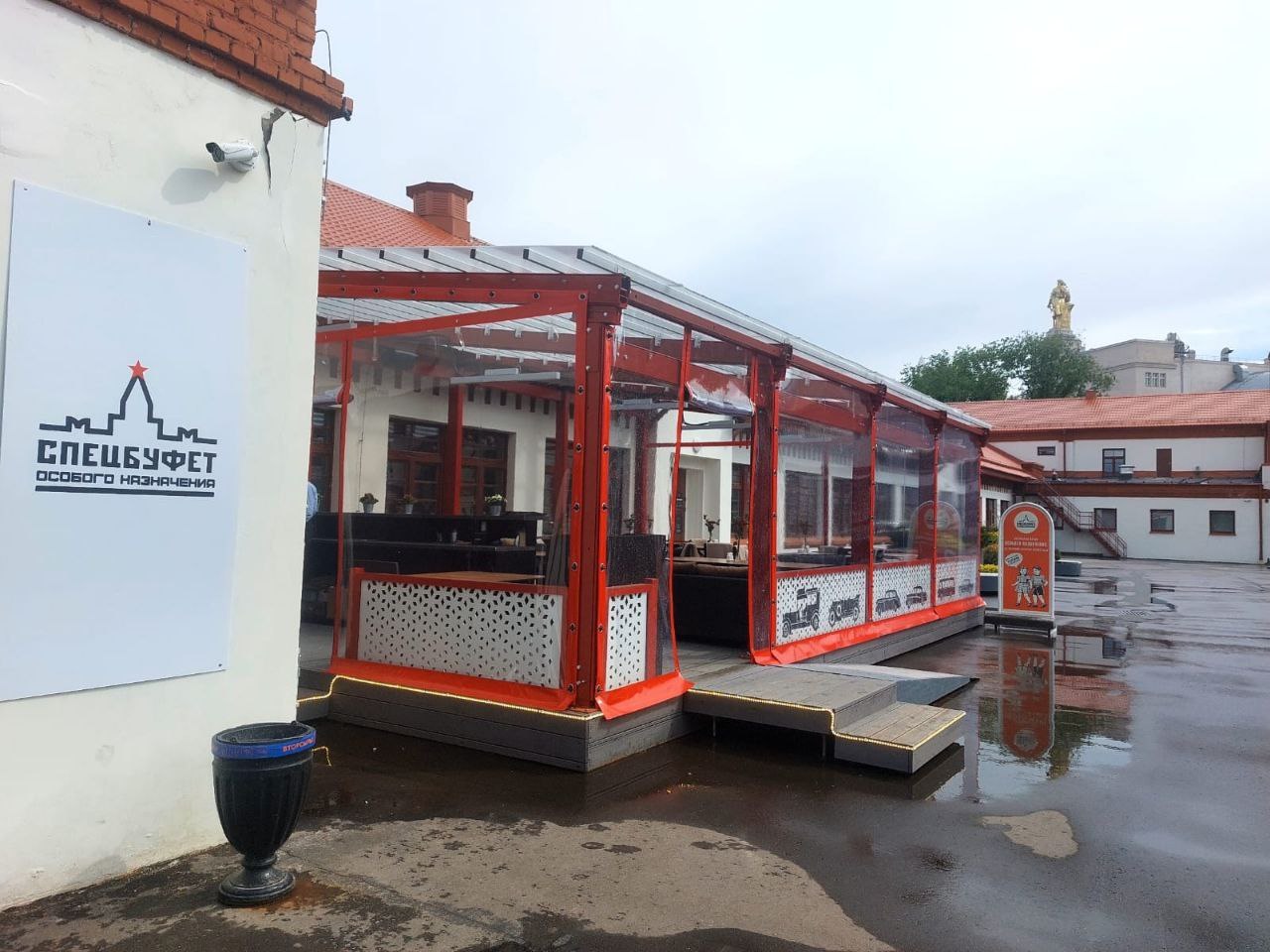 ПВХ шторы для летней террасы кафе в Родниках